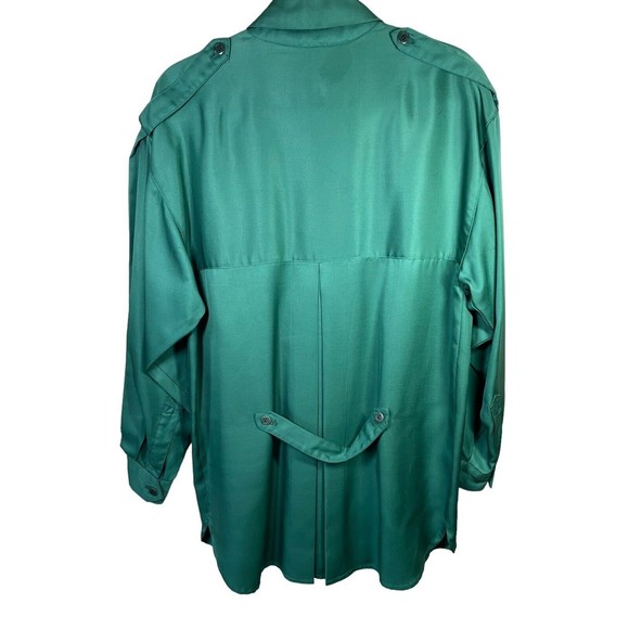 Anne Pinkerton Top Size S Womens Kelly Green Long Sleeve Button Up japananne - Picture 9 of 15